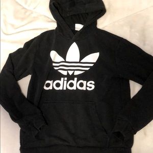 It’s a large black and white Adidas
